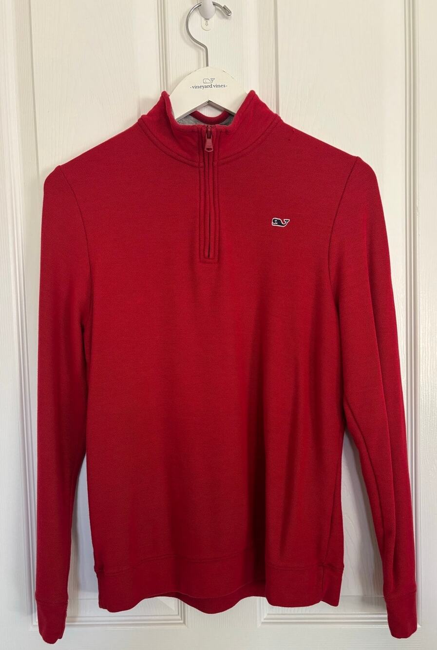 Vineyard Vines Saltwater Quarter Zip Red Large (16) Boys